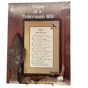 Vintage Cross Stitch Patterns, Prayer of a Fishermans Wife By Ann Henry, Annie